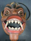 A painted Indonesian mask