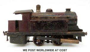 Bowman Models LMS 0-4-0 live steam locomotive in maroon livery with wick style burner and later