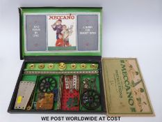 Meccano Outfit No 1 and similar Inventor's Accessory Outfit, both with nickel plated components,