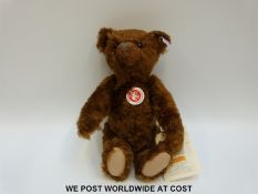 Steiff Original 2004 Edition 'Classic Teddy Bear 28', 038938, with brown mohair, button to ear,