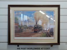 A signed Eric Bottomley print 'The Cornishman of Gloucester' (40 x 56cm)