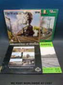 A quantity of Cuneo prints together with railway related LP records,