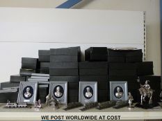 Over 100 Royal Hampshire Art Foundry model soldiers, trains, plaques, etc,