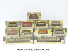 Eleven Wrenn 00 gauge carriages and wagons,