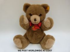 Steiff Original Teddy Bear 'Teddy Petsy 35', 012174, with brown mohair, button to ear and tags,