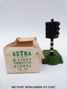 An Astra six light traffic signal, no 35, together with a crystal set,