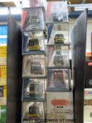 Eleven Corgi Original Omnibus Company (OOC) diecast model buses and trams,