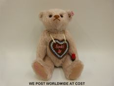 Steiff Original Tedyy Bear 'Oktoberfest 2010', 657160, with beige mohair, button to ear,