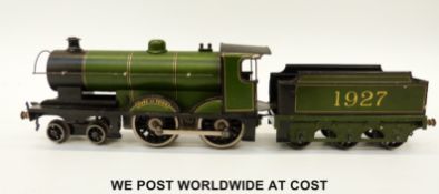 Bassett-Lowke 0 gauge 3-rail electric 4-4-0 locomotive and tender 'Duke of York' 1927
