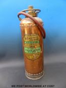 A Windsor copper riveted fire extinguisher