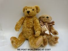 Two Merrythought mohair Teddy bears,