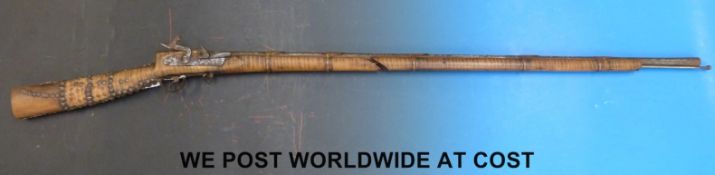 An Eastern Enfield style percussion hammer action rifle,