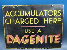 A White May double sided enamel sign for lamp and pure oil (26 x 31cm) together with a double sided