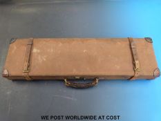 Canvas leather bound gun case by Brady, Halesowen England.