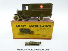 Britains Ltd diecast model Army Ambulance (with driver and wounded man),
