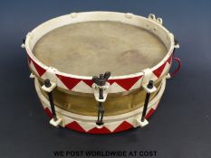 A brass bodied Hilter youth drum,