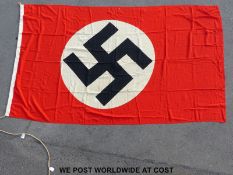 A German Nazi Party Flag marked Pluschweberei Grefrath (2.5m x 1.
