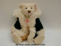 Steiff Original 'Christmas Teddy Bear', 037504, with white mohair and musical mechanism,