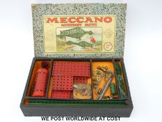 Meccano Outfit No 2A comprising red and green components,