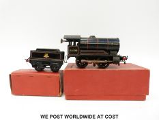 Hornby 0 gauge clockwork locomotive and tender No.