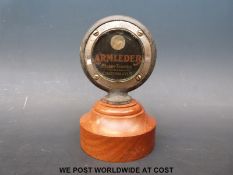 A Boyce Motometer vintage car temperature gauge marked Armleder to front, diameter 8.