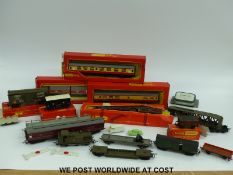 A collection of Tri-ang Hornby 00 gauge locomotives, carriages, wagons and accessories,