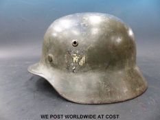 An M 1935 Nazi German Double Decal helmet