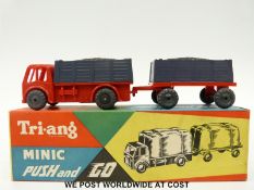 Tri-ang Minic Push and Go model Coal Lorry & Trailer,