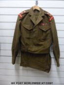 A Battle Dress for a Lieutenant Colonel from the Royal Lincolnshire Regiment (chest 40in,