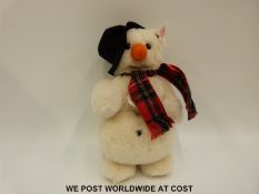 Steiff Original Teddy Bear 'Snowman', 036101, with white mohair, button to ear,