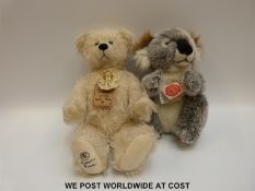 A Hermann koala bear together with a Robin Rive 'Christmas Angel' bear limited edition 31 of 100
