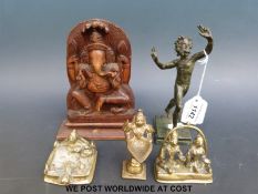 A small bronze of a Greek god,