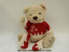 Steiff Original Teddy Bear Harrod's 'Oscar', 663055, with cream mohair, button to ear,