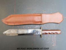 'A Little Big Horn' 1876 commemorative knife in leather sheath,