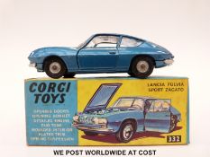 Corgi Toys diecast model Lancia Fulvia, 332, in original box.