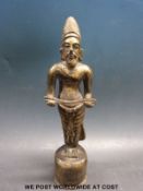 A bronze/brass African figure (28cm tall)