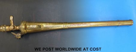 A Pyrene brass foam-making nozzle for fire service use