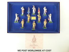 Three Britains hollow cast limited edition collector's model soldier sets, The Royal Marines 5289,