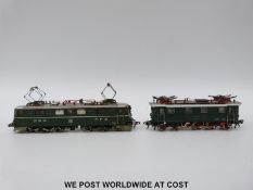 Two Fleischmann 00 gauge three-rail electric locomotives 5BB/CFF CO-CO 11412 and DB 0-6-0 E Class