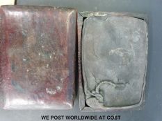 A 19thC Chinese brush washer in the form of a lily pad