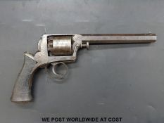 Adams 38 bore five shot percussion Dragoon revolver with 7.