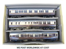 ACE Trains 0 gauge GWR coach set Paddington, Gloucester and Cheltenham Spa,