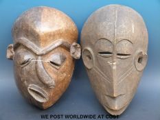 Two African tribal masks,