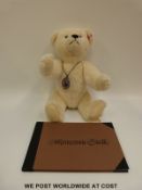Steiff Original 'Margarete Teddy Bear Scrapbook', 420009, with white mohair, button to ear,