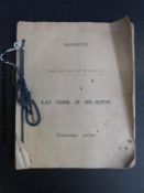 A WWII RAF School of Firefighting 'Restricted' Standard Notes