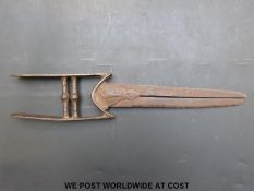 A middle Eastern katar with pierced decoration to handles,