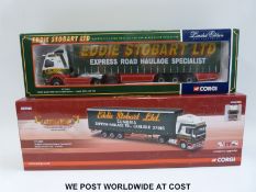 Two Corgi 1:50 scale limited edition diecast model Eddie Stobart lorries,