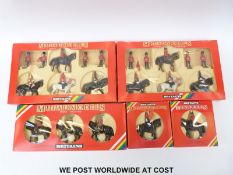 Five Britains British Regiments hollow cast model soldier sets to include Cavalry Soldier sets 7218,