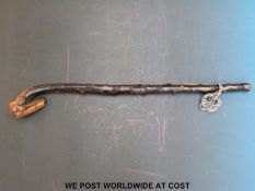 A 19thC Irish blackthorn shillelagh or club