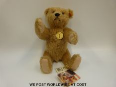 Steiff Original 'Classic Teddy Bear 33', 005367, with brown mohair, button to ear and tags,
